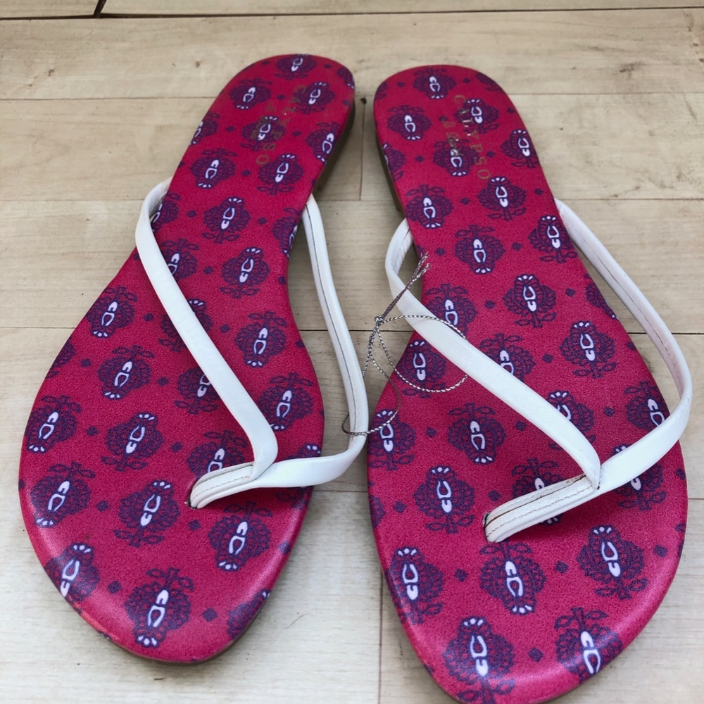 Calypso Pink Penny Flip Flop Size 9